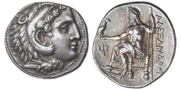  Тетрадрахма Македонське царство (800BC-146BC) Срібло Александр Македонський (356BC-323BC)