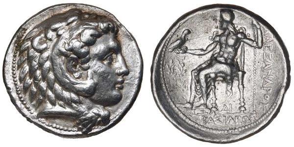  Тетрадрахма Македонське царство (800BC-146BC) Срібло Александр Македонський (356BC-323BC)