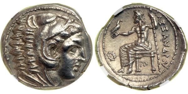  Тетрадрахма Македонське царство (800BC-146BC) Срібло Александр Македонський (356BC-323BC)