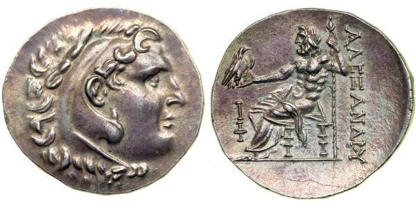  Тетрадрахма Македонське царство (800BC-146BC) Срібло Александр Македонський (356BC-323BC)