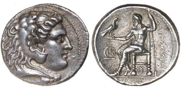  Тетрадрахма Македонське царство (800BC-146BC) Срібло Александр Македонський (356BC-323BC)