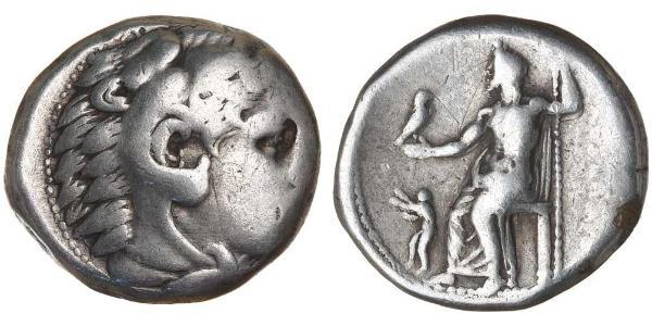  Тетрадрахма Македонське царство (800BC-146BC) Срібло Александр Македонський (356BC-323BC)
