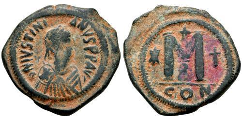  Фоллис Византийская империя (330-1453) Бронза Юстиниан I (482-565)