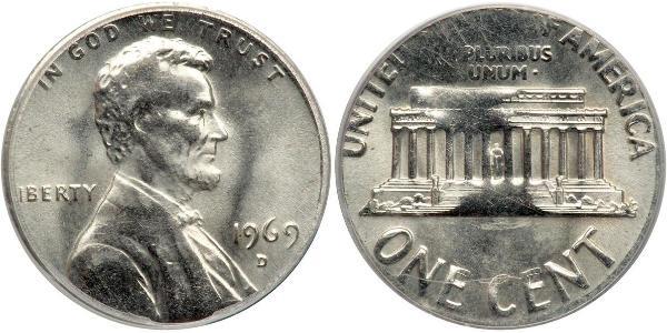  Цент США (1776 - ) Цинк/Олово/Медь 
