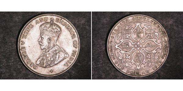  Établissements des détroits (1826 - 1946) Argent George V (1865-1936)