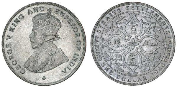  Établissements des détroits (1826 - 1946) Argent George V (1865-1936)