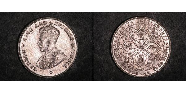  Insediamenti dello Stretto (1826 - 1946) Argento Giorgio V (1865-1936)