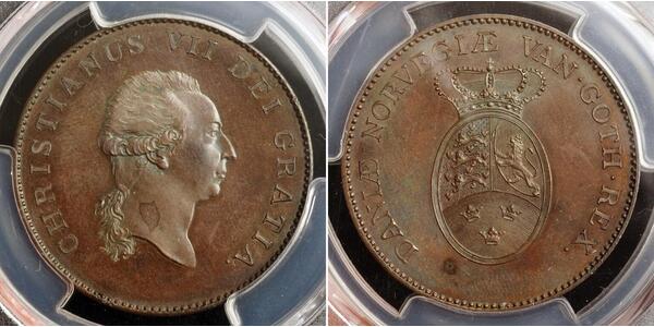  Danemark Cuivre Christian VII de Danemark (1749 - 1808)