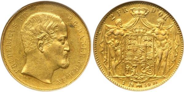  Denmark Gold Frederick VII of Denmark (1808-1863)