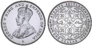  Straits Settlements (1826 - 1946) Plata Jorge V (1865-1936)