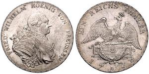  Kingdom of Prussia (1701-1918) Silver Frederick William II of Prussia