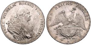  Kingdom of Prussia (1701-1918) Silver Frederick William II of Prussia