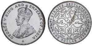  Straits Settlements (1826 - 1946) Silver George V of the United Kingdom (1865-1936)