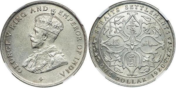  Straits Settlements (1826 - 1946) Silver George V of the United Kingdom (1865-1936)