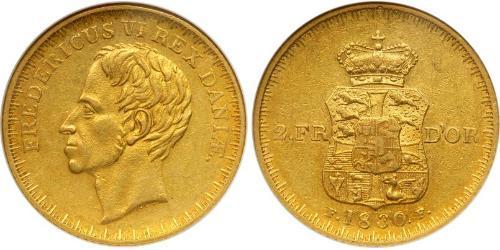  Дания Золото Фредерик VI, король Дании (1768 -1839)