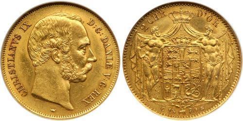  Дания Золото Кристиан IX король Дании (1818-1906)