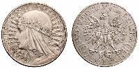 10 Zloty Second Polish Republic (1918 - 1939) Silver Jadwiga of Poland