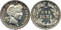 1 Dime / 10 Cent Vereinigten Staaten von Amerika (1776 - ) Silber/Kupfer 