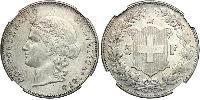 5 Franc Switzerland Silver 