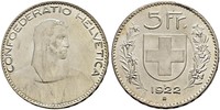 5 Franc Suiza Plata 