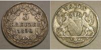 3 Kreuzer Grand Duchy of Baden (1806-1918) Silver 