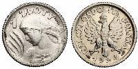1 Zloty Seconda Repubblica Polacca (1918 - 1939) Argento 