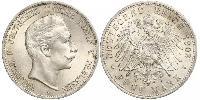 5 Mark Reino de Prusia (1701-1918) Plata Wilhelm II, German Emperor (1859-1941)