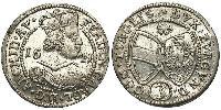 3 Kreuzer Austria  Silver Ferdinand Charles, Archduke of Austria