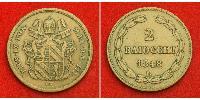 2 Baiocco 教皇国 (754 - 1870) 銅 Pope Pius IX (1792- 1878)