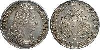 1 Ecu 中世纪的法国 銀 路易十四 (1638-1715)