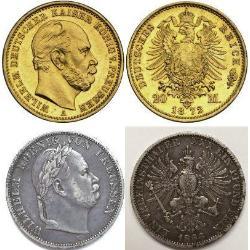 Wilhelm I "the Great",  first German Emperor (9) coins - dpa1