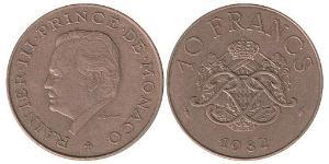 10 Franc Monaco Copper/Nickel 