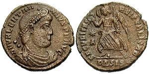 1 Follis /  AE3 羅馬帝國 青铜 瓦伦提尼安一世