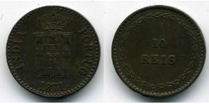 10 Reis Portuguese India (1510-1961) Copper 