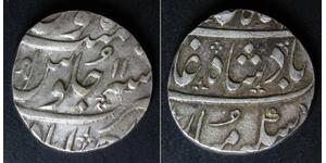 INDIA (Maratha Empire) 1 Rupee AH-//11 - Silver - Shah Alam II. - VF - E6