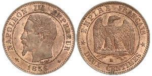 2 Centime Second French Empire (1852-1870) Copper Napoleon III (1808-1873)