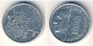 1 Peseta Kingdom of Spain (1976 - ) Aluminium Juan Carlos I of Spain (1938 - )