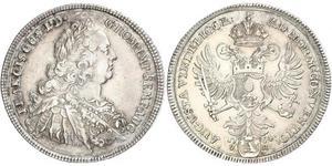 1 Thaler 奥格斯堡 (1276 - 1803 Augsburg) / 神圣罗马帝国 (962 - 1806) 銀 弗朗茨一世 (神圣罗马帝国) (1708 - 1765)