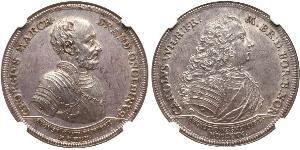 1 Thaler Principato di Ansbach (1398–1792) Argento Carlo Guglielmo Federico di Brandeburgo-Ansbach(1712 – 1757)