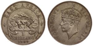 East Africa - 1 Shilling 1949 - George VI - Lion design