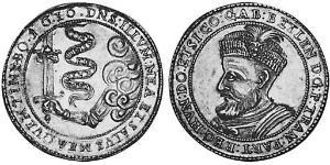 10 Ducat Principality of Transylvania (1571-1711) Oro Gabriel Bethlen, Príncipe de Transilvania (1580-1629)