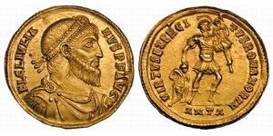 1 Solidus Imperio romano (27BC-395) Oro Juliano II  (331-363)