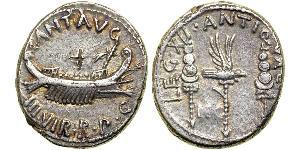 1 Denier République romaine (509BC-27BC) Argent Marc Antoine (83BC-30BC)