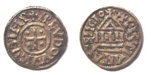 1 Dinar Frankish Empire (481-843) Silver Louis the Pious (778-840)