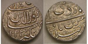 MUGHAL Empire (India) 1 Rupee AH 1023 -Silver- Jahangir (1605-28) - VF/XF - 569*