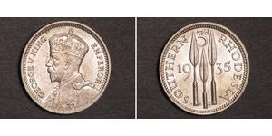 3 Penny Southern Rhodesia (1923-1980) Argento 