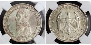  
  1927-F, Germany (Weimar).  Silver 3 Mark 