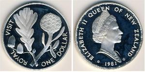 1 Долар Нова Зеландія Срібло Єлизавета II (1926-2022)