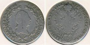 5 Крейцер Австрийская империя (1804-1867) Серебро Francis II, Holy Roman Emperor (1768 - 1835)
