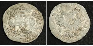  
 1637, Oldenburg (County), Anthony Gunther. Silver 2/3 Thaler (Gulden/Florin) Coin. F+  Condition: F-VF  Mint Period: 1603-1667  Reference: Davenport 714, KM-.   Denomination: 2/3 Thaler (28 St ...